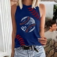 thumbnail image 1 of Bovemsi Baseball Shirt Women Baseball Mom Tank Tops Graphic Tee Cute Workout T Shirts Casual Summer Sleeveless Vest, Blue Women's Summer Tank Tops, M, 1 of 4