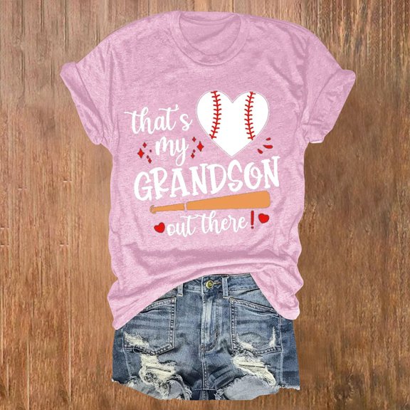 Bovemsi Baseball Shirt Women Baseball Mom Tank Tops Graphic Tee Cute Workout T Shirts Casual Summer Sleeveless Vest, Pink Women's Summer Short Sleeve T-Shirts, S