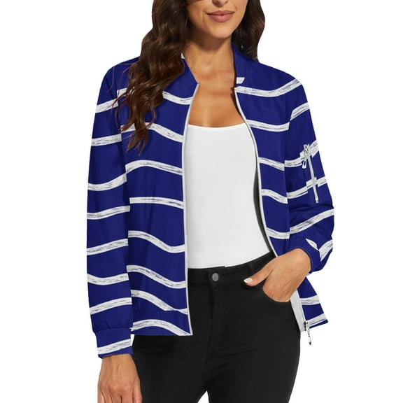 Bovemsi Bomber Jackets for Women Jacket 2025 Causal Zip Up Coats Long Sleeve Stand Collar Fall Lightweight Outerwear Tops Light Jackets