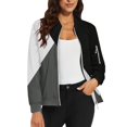 thumbnail image 1 of Bovemsi Bomber Jackets for Women Jacket 2025 Causal Zip Up Coats Long Sleeve Stand Collar Fall Lightweight Outerwear Tops Light Jackets, 1 of 6