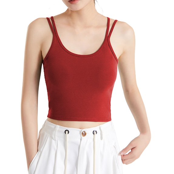 Bovemsi Camisole Tops for Women Comfortable Backless Cotton High Elasticity Undershirt Suspender Vest With In Bra Suitable Outer Wear Basic Tanks