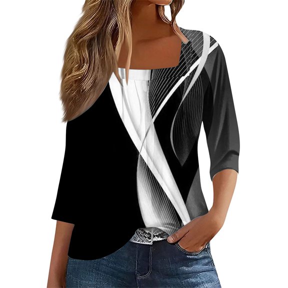 Bovemsi Camisole Tops for Women Vintage Solid Color T Shirt With Square Neck Ladies Casual Pleated Loose And Flowing Sleeve Top Basic Tanks