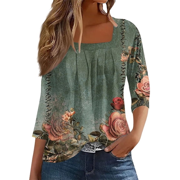 Bovemsi Camisole Tops for Women Vintage Solid Color T Shirt With Square Neck Ladies Casual Pleated Loose And Flowing Sleeve Top Basic Tanks