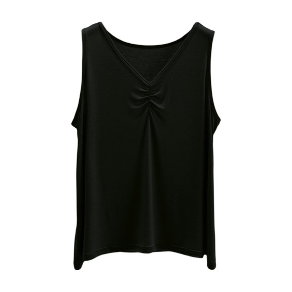 Bovemsi Camisole Tops for Women Womens Cute V Neck Tank Top Summer Sleeveless Cropped Tshirts With Side Split Basic Tanks