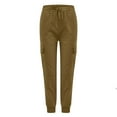 thumbnail image 1 of Bovemsi Cargo Pants Women Fashion Solid Color Overalls Pocket Trousers Casual Travel Pants, 1 of 9