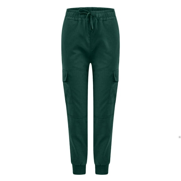 Bovemsi Cargo Pants Women Fashion Solid Color Overalls Pocket Trousers Casual Travel Pants