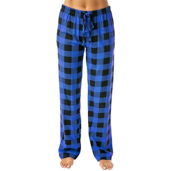 Bovemsi Casual Pants for Women Autumn Winter Plaid Printed Full Length Long Trousers Sports Beach Trousers with Pockets