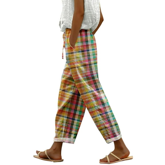 Bovemsi Casual Pants for Women Spring And Summer Drawstring with Pockets