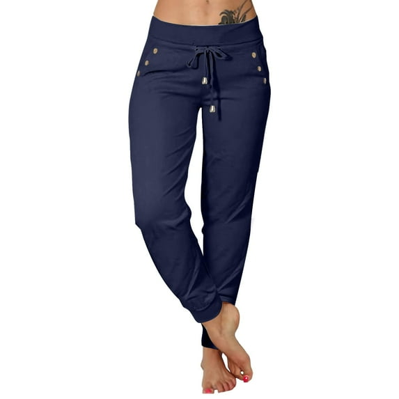 Bovemsi Casual Pants for Women Sweatpants Solid Bottom Joggers Pajama Yoga Beach Trousers with Pockets