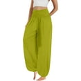 thumbnail image 1 of Bovemsi Casual Pants for Women Trendy Harem High Waist Yoga Plus Size Loose Daily Lightweight Joggers Casual Wide Leg Trousers with Pockets, 1 of 4