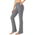 thumbnail image 1 of Bovemsi Casual Pants for Women Wide Fitness Flare Yoga High Trousers Waist Straight Sports Leg Flared Leggings with Pockets, 1 of 4