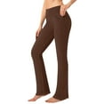 thumbnail image 1 of Bovemsi Casual Pants for Women Wide Fitness Flare Yoga High Trousers Waist Straight Sports Leg Flared Leggings with Pockets, 1 of 4