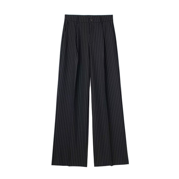 Bovemsi Casual Pants for Women Wide Leg High Elastic Waisted In The Back Business Work Trousers Long Straight Suit with Pockets