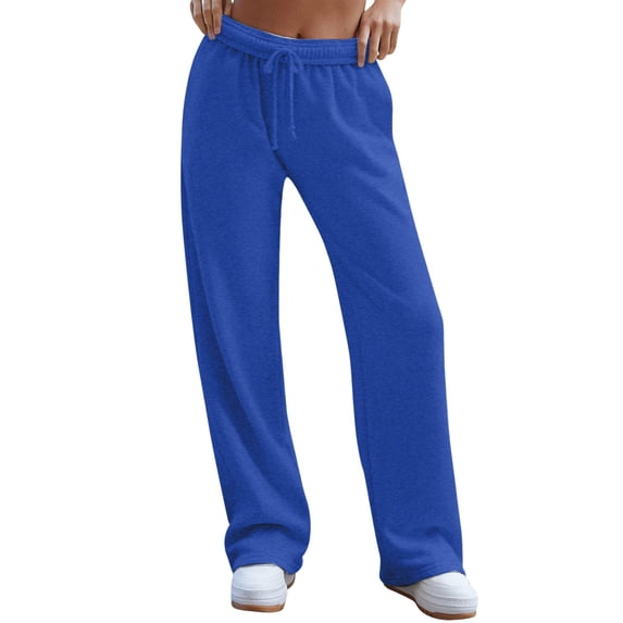 Bovemsi Casual Pants for Women Wide Leg Inside Drawstring Loose Sweatpants With Fit Fashion with Pockets
