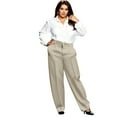 thumbnail image 1 of Bovemsi Casual Pants for Women Women's Linen Wide Leg Loose High Waist Beach Haren Pockets Beach Trousers (Available in Plus Size), 1 of 7