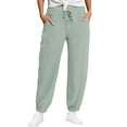 thumbnail image 1 of Bovemsi Casual Pants for Women Women's Linen Wide Leg Loose High Waist Beach Haren Pockets Beach Trousers, 1 of 7