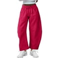 thumbnail image 1 of Bovemsi Casual Pants for Women Women's Sports Waist Curved Wide Leg Pocket Sweatpants Casual Wide Leg Trousers with Pockets, 1 of 8