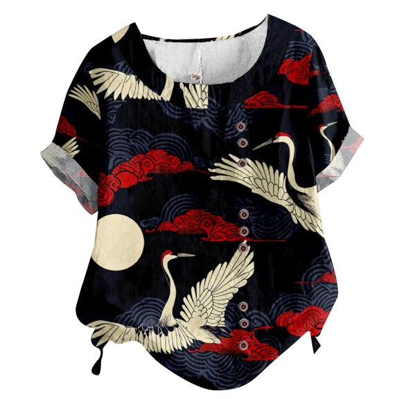 Bovemsi Casual Short Sleeve T Shirt for Women Crewneck Oversized Tops Lightweight Soft, Black Women's Summer Short Sleeve T-Shirts, M