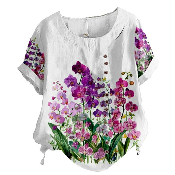 Bovemsi Casual Short Sleeve T Shirt for Women Crewneck Oversized Tops Lightweight Soft, Purple Women's Summer Short Sleeve T-Shirts, XL