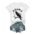 thumbnail image 1 of Bovemsi Crow Graphic T Shirt For Men Women Cotton T Shirts, 1 of 5