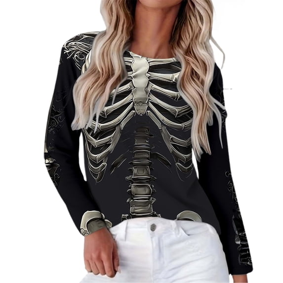 Bovemsi Cute T Shirts for Women Casual Crew Neck Long Sleeve Gray Oversized Tshirts for Women XL