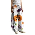 thumbnail image 1 of Bovemsi Flowy Pants for Women Wide Leg Barrel Baggy Trousers, Elastic High Waist Casual Pants With Pockets Fashion Outfits Clothes XXXL Multicolor, 1 of 4