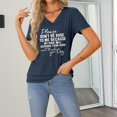 thumbnail image 1 of Bovemsi Funny Shirt Women Please Don'T Be Rude To Me Graphic V Neck T Shirt Sarcastic Short Sleeve Tee Humor Mom Summer Tops, Blue Women's Summer Short Sleeve T-Shirts, M, 1 of 8