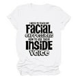 thumbnail image 1 of Bovemsi Funny Teacher T Shirt Women I Need To Teach My Facial Expressions Humor Graphic Tees Tshirts Sarcastic T Shirt Tops, White Women's Summer Short Sleeve T-Shirts, L, 1 of 6