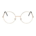 thumbnail image 1 of Bovemsi Glasses for Women Adults Metal Frame With Clear Fashion Unisex Classic Mirror Rounded Eye Glasses, 1 of 2