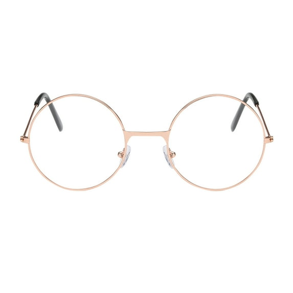 Bovemsi Glasses for Women Adults Metal Frame With Clear Fashion Unisex Classic Mirror Rounded Eye Glasses