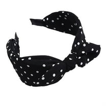Bovemsi Headbands for Women Hair Hoop Sweet Polka Dot Print Bowknot Wide Cloth Headband Headwrap Makeup Headband