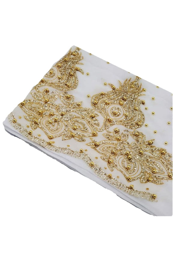 Headscarf for Women's Hair Muslim Chiffon Hijabs Scarf Turban Gold Beading Hijab Woman Ramadan Long Satin Large Hair Scarves