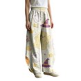 thumbnail image 1 of Bovemsi Hiking Pants Women Wide Leg Barrel Baggy Trousers, Elastic High Waist Casual Pants With Pockets Fashion Outfits Clothes M Multicolor, 1 of 4