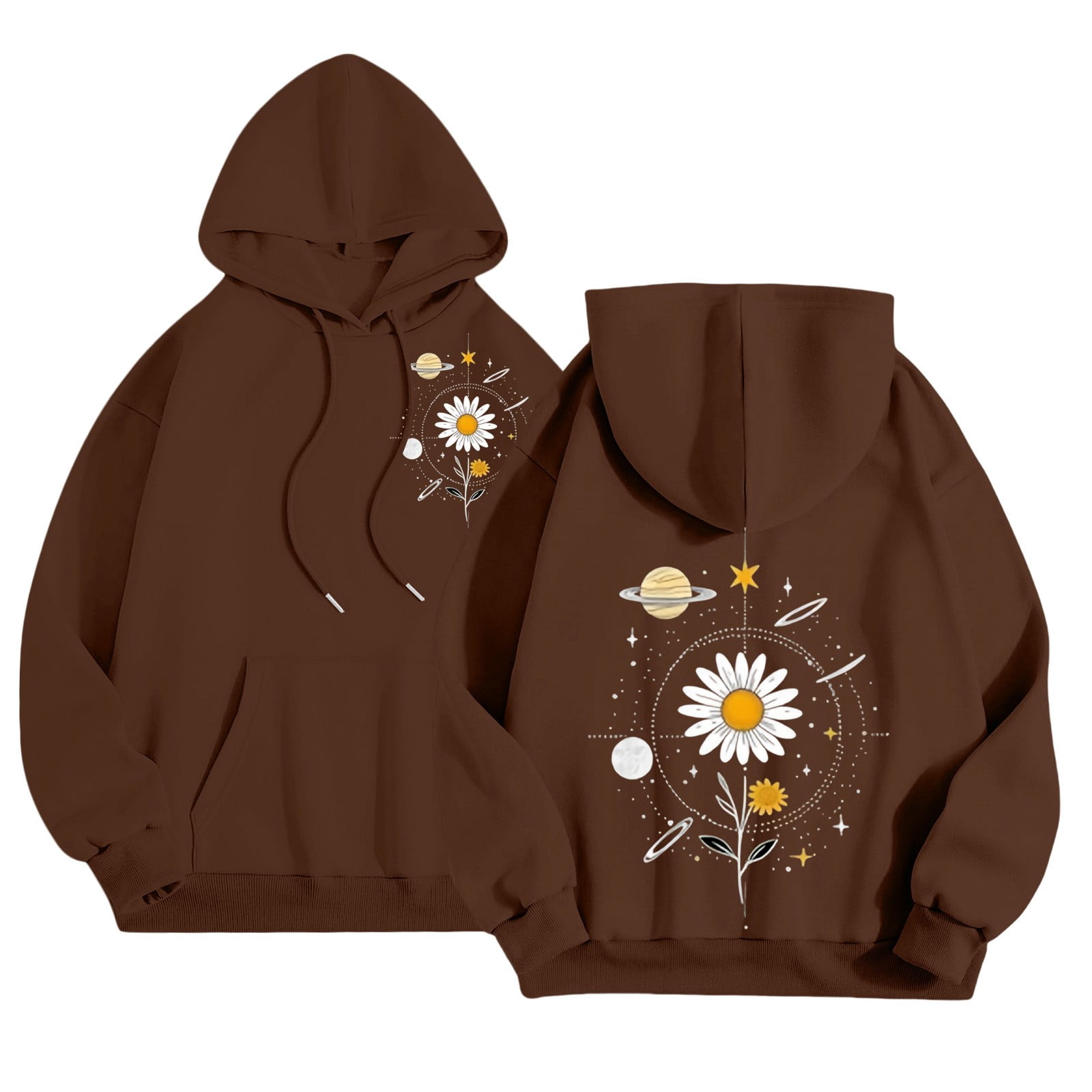 Women's Halloween Hoodie – Oversized Ghost Pumpkin Print Sweatshirt, Fleece-Lined, Long Sleeve, Y2K Style – Cozy Pullover For Fall, Spooky Season & Casual Wear