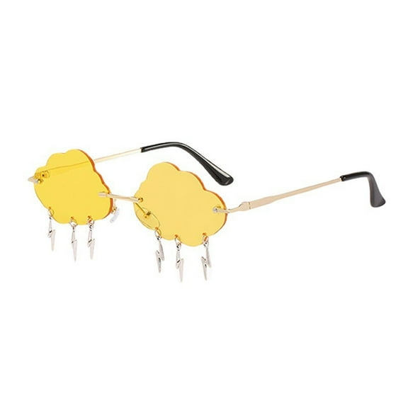 Bovemsi Ladies' Sun Shade Sunglasses Cloud Shape Vintage Glasses Tone Retro Irregular Unisex Fishing Glasses