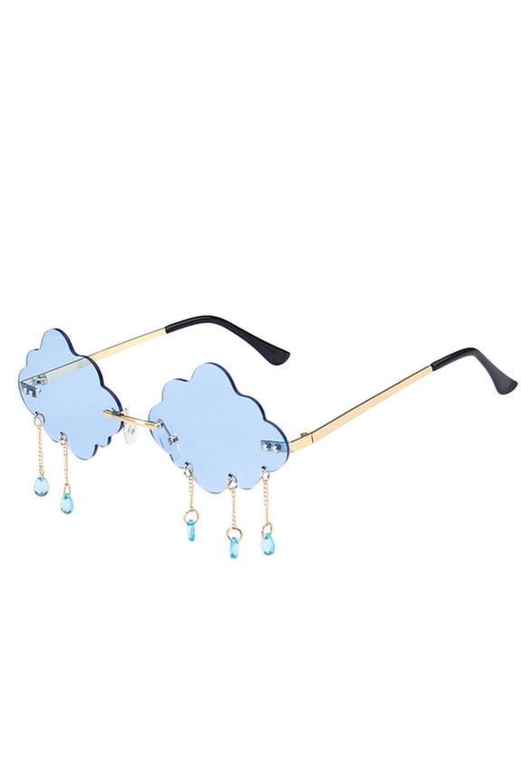 Ladies' Sun Shade Sunglasses Vintage Cloud Rimless Tassel Sun Glasses Outdoor Punk Shades Sunglasse Fishing Glasses