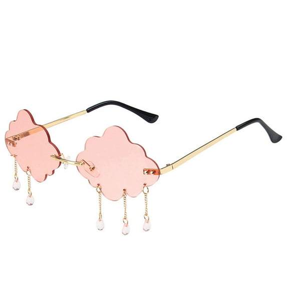 Bovemsi Ladies' Sun Shade Sunglasses Vintage Cloud Rimless Tassel Sun Glasses Outdoor Punk Shades Sunglasse Fishing Glasses