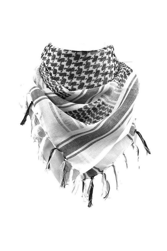 Scarf for Women Arab Plaid Fringe Lightweight Cotton Head Neck With Tassel Outdoor Camping Accessory Unisex Shemagh Scarf