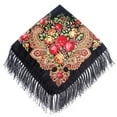 thumbnail image 1 of Bovemsi Scarf for Women Lady Folk-Custom Print Tassel Square Wrap Shawl Travel Scarve Flower Turban Shawl Scarf, 1 of 7