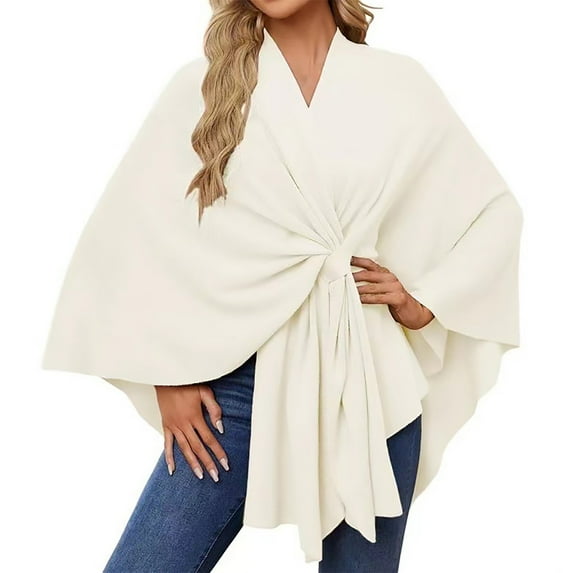 Bovemsi Shawl Wraps for Women Elegant Soft Open Front Poncho Sweater Spring Fall Winter Sheer Poncho Shawl