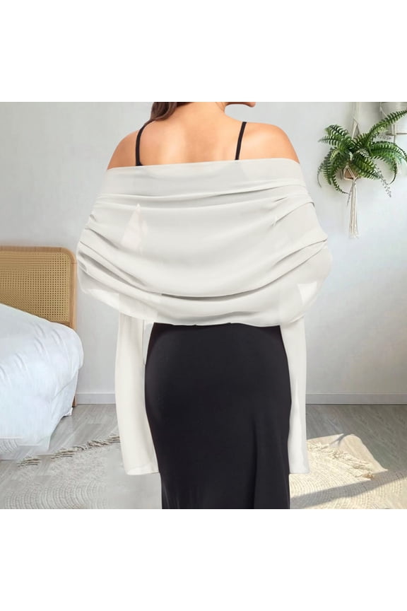 Women's Chiffon Evening Gown Shawl Wedding Formal Silk Scarf Wrap Bride Bridesmaid