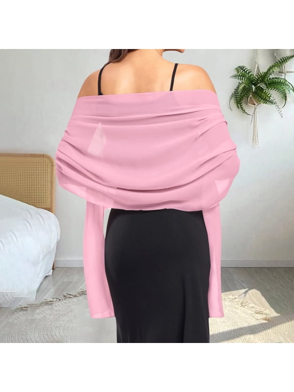 Women's Chiffon Evening Gown Shawl Wedding Formal Silk Scarf Wrap Bride Bridesmaid