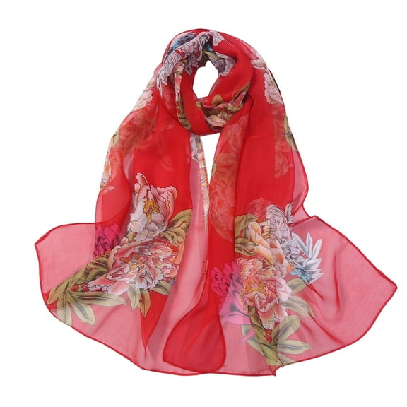 Bovemsi Shawl Wraps for Women Scarfs Lightweight Print Floral Pattern Scarf Fashion Scarves Sunscreen Shawls And Spring Sheer Poncho Shawl