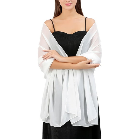 Bovemsi Shawl Wraps for Women Stole Silk Scarf Wrap Pashmina Wedding Evening Party Ceremonies Sheer Poncho Shawl