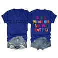 thumbnail image 1 of Bovemsi Shirts for Women Shirt Verse T Shirt God Is Within Her Tees Inspirational Tops, Blue Women's Summer Short Sleeve T-Shirts, M, 1 of 2