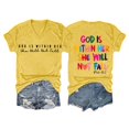 thumbnail image 1 of Bovemsi Shirts for Women Shirt Verse T Shirt God Is Within Her Tees Inspirational Tops, Yellow Women's Summer Short Sleeve T-Shirts, M, 1 of 4