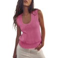 thumbnail image 1 of Bovemsi Silk Camisole Tops for Women Summer Sweater Vest Sleeveless Ribbed Knit Camisoles for Under Clothes, 1 of 9