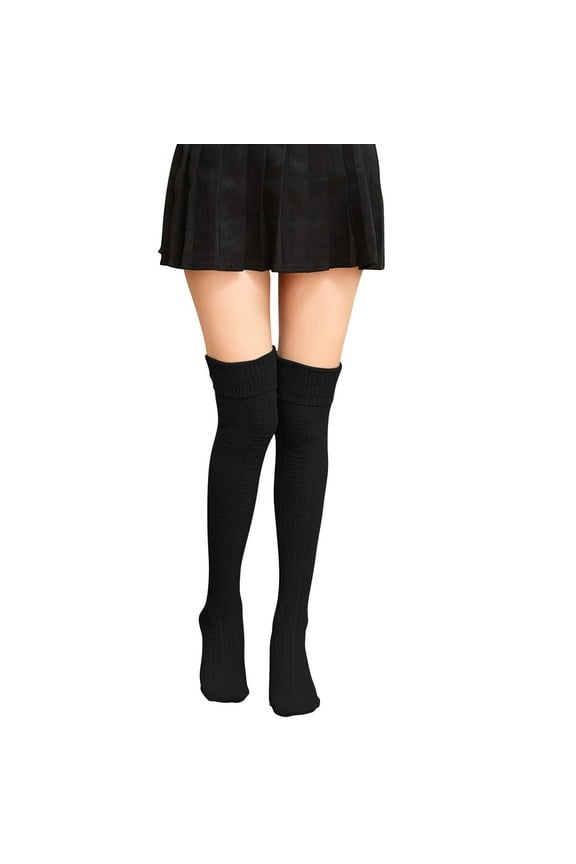 Stockings for Women 1 Pair Color Thigh High Socks Cotton Over Knee Knit Long Boot Stocking Thigh High Compression Stockings