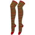 thumbnail image 1 of Bovemsi Stockings for Women Christmas High Long Over Knee Socks Party clothing Striped Stocking 1 Pair Thigh High Compression Stockings, 1 of 4