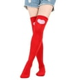 thumbnail image 1 of Bovemsi Stockings for Women Valentine's Day s Thigh High Over The Knee Socks Heart Lips Pattern Long Thigh High Compression Stockings, 1 of 7